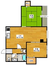 パレス江坂の物件間取画像